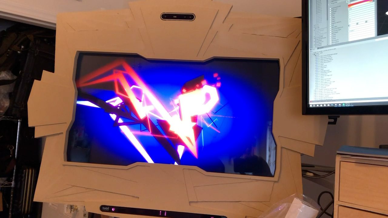 Art Deco iMac Cozy displaying generative Unity visuals