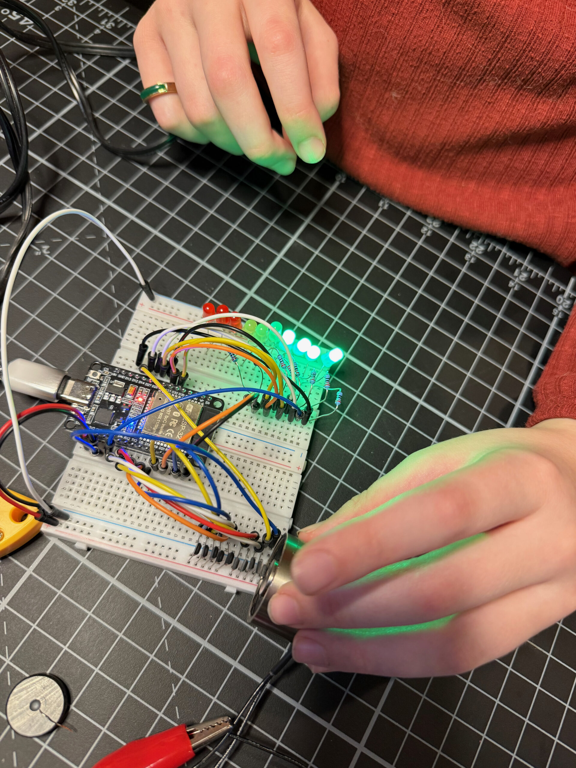 Testing the detector with a small magnet